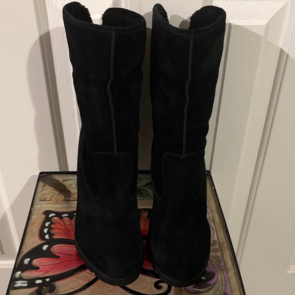 UGG Black Heeled Boots for Women